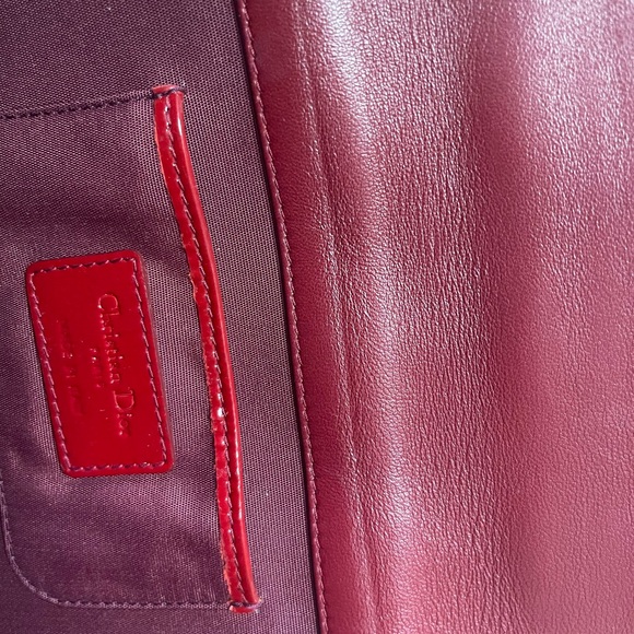 Dior Red Quilted Clutch with Iconic Cannage Pattern - Picture 5 of 10